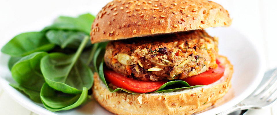 Fortified by hearty black beans and brown rice these burgers feature fresh onion, basil, and grated Parmesan cheese for a flavorful vegetarian burger.