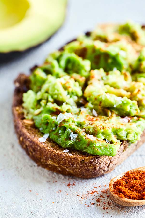 For a healthy snack or a quick breakfast look to this Avocado Toast with Paprika featuring sprouted whole-grain bread, buttery ripe avocado, and paprika.