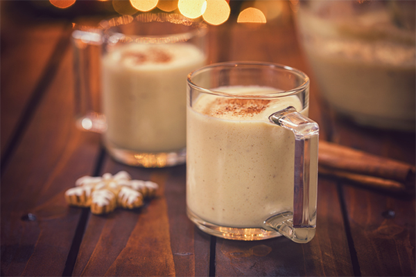 two cups of eggnog | Holiday Food Calories
