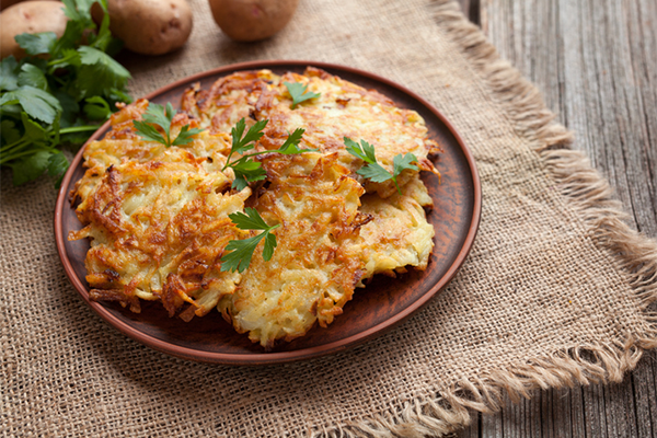 plate of latkes | Holiday Food Calories