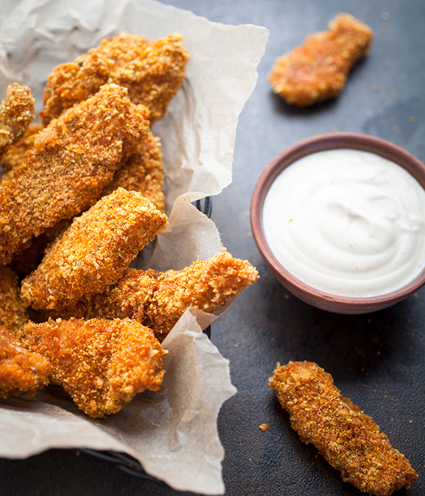 Almond Crusted Chicken Fingers Recipe Bodi