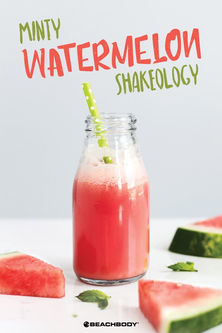 Minty Watermelon Smoothie made with Shakeology