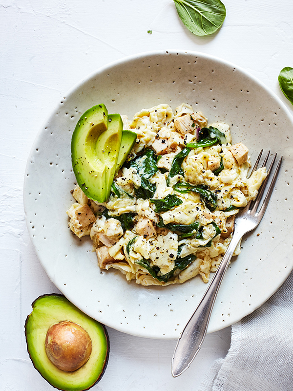 Chicken-and-Spinach-Scramble-with-Avocado