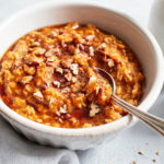 Pumpkin pie for breakfast? Yes, please! Our creamy Pumpkin Pie Oatmeal features a traditional spice blend, pure maple syrup, and chopped pecans.