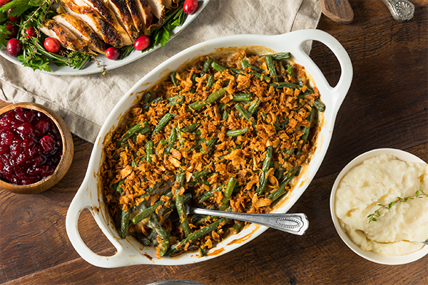 green bean casserole | how to freeze thanksgiving leftovers