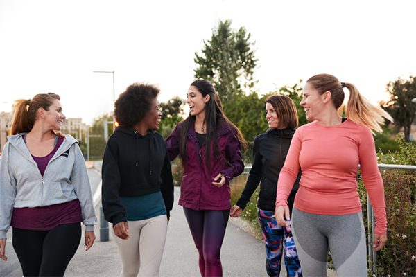 women taking a walk