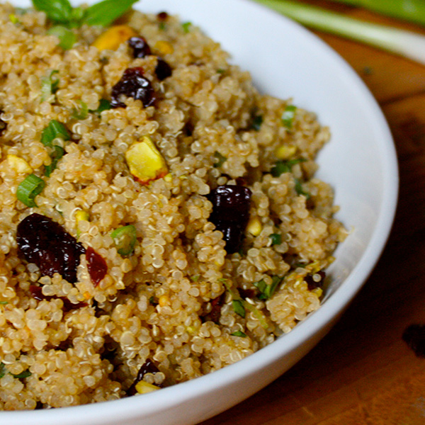 Quinoa with Pistachios and Dried Cherries