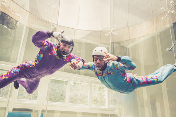men indoor skydiving | date ideas