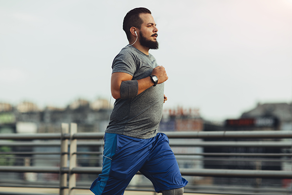 Man going for a run