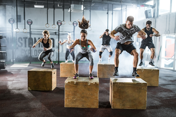 Class of Athletes Doing Box Jumps | Run Faster