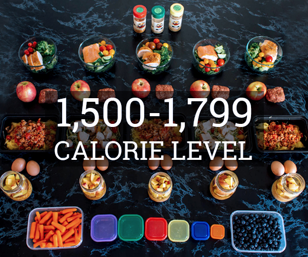 Meal Prep 1,500 - 1,799 Calorie Level
