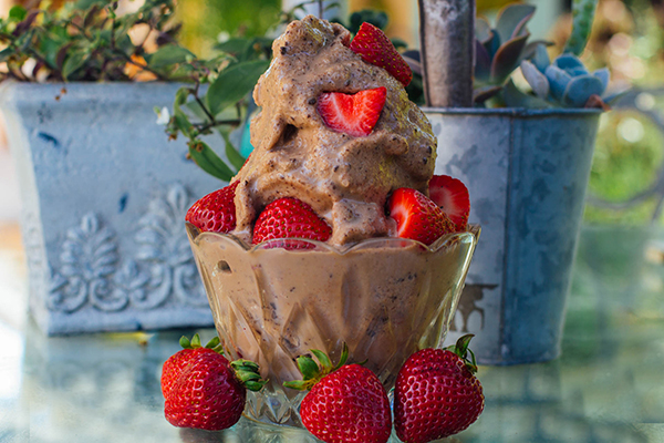 No-churn Chocolate Peanut Butter Shakeology Ice Cream