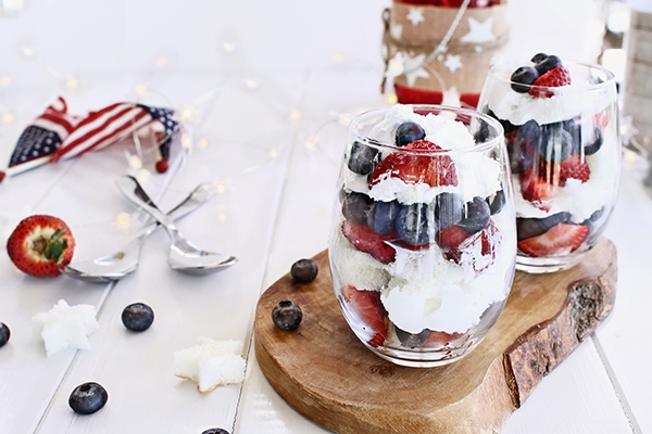 Red White and Blueberry Parfait