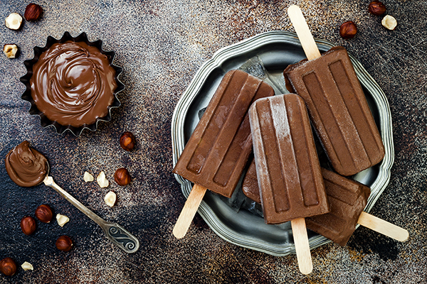chocolate peanut butter popsicles