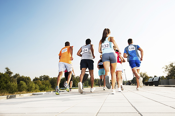 Marathon runners.