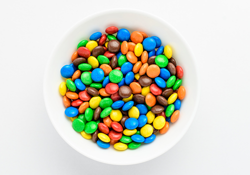 Isolated Bowl of M&M's | Halloween