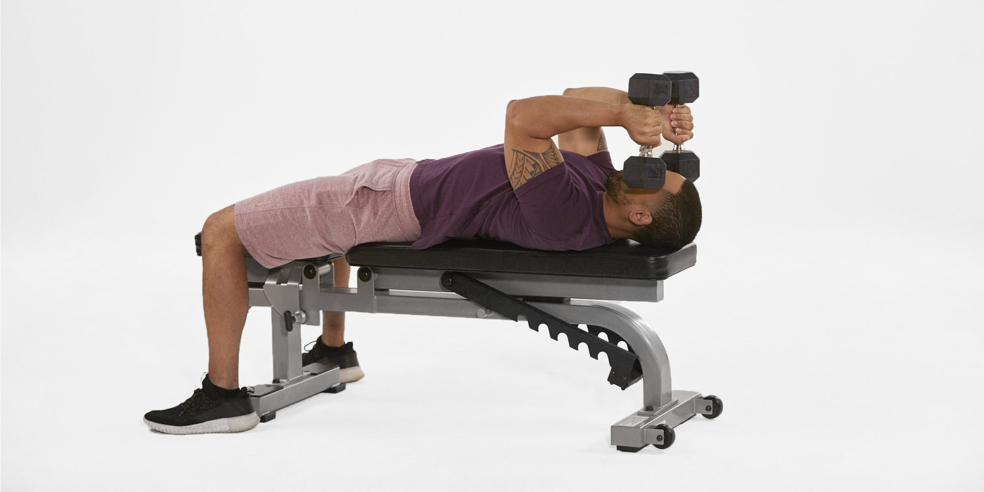 Lying dumbbell deals extension