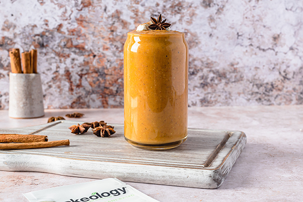 Pumpkin Pie Shakeology in a glass