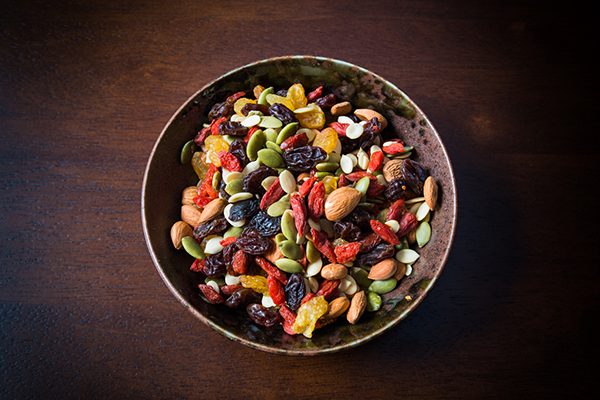 Bowl of nuts and seeds