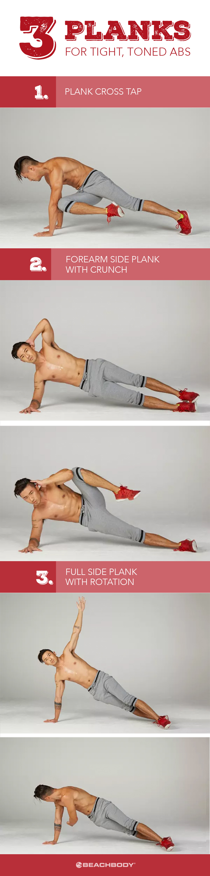 Plank exercises benefits are many. The plank is one of the best overall core conditioners around, and unlike crunches, it keeps your spine protected in a neutral position. Here are 3 ab workouts to strengthen core and lose excess belly fat.