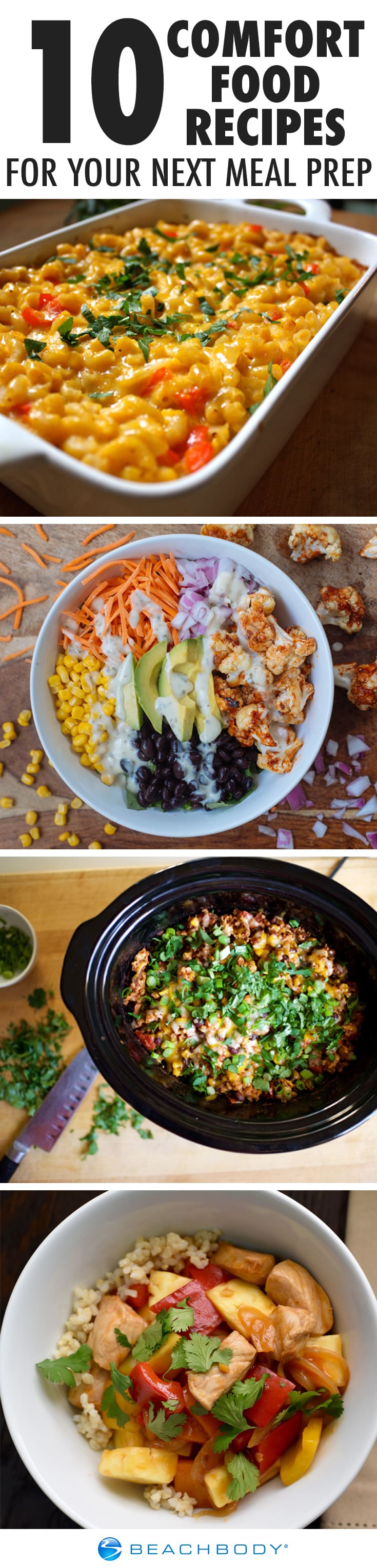 10 Comfort Food Recipes to Try in Your Next Meal Prep #mealprep #mealplan #mealplanning#comfortfood #healthycomfortfood #healthyrecipes #macandcheese #enchiladas #slowcooker