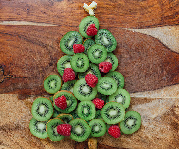 Healthy Holiday Treats - Kiwi Christmas Tree