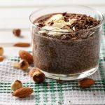 Cafe Latte Chia Pudding in a glass