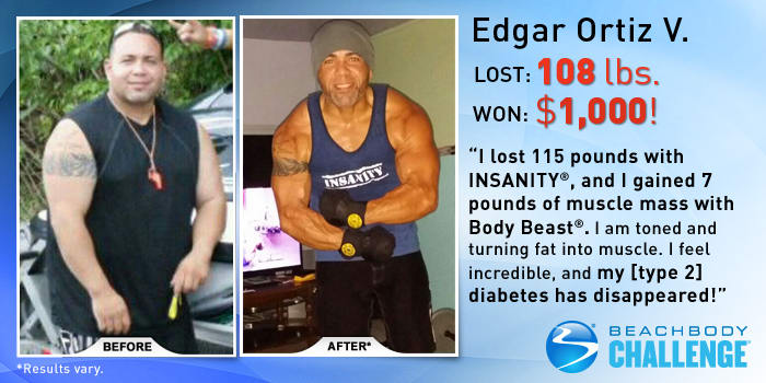 empty Feasibility half Beachbody Results: Edgar Lost 108 Pounds with Body Beast and INSANITY | The  Beachbody Blog