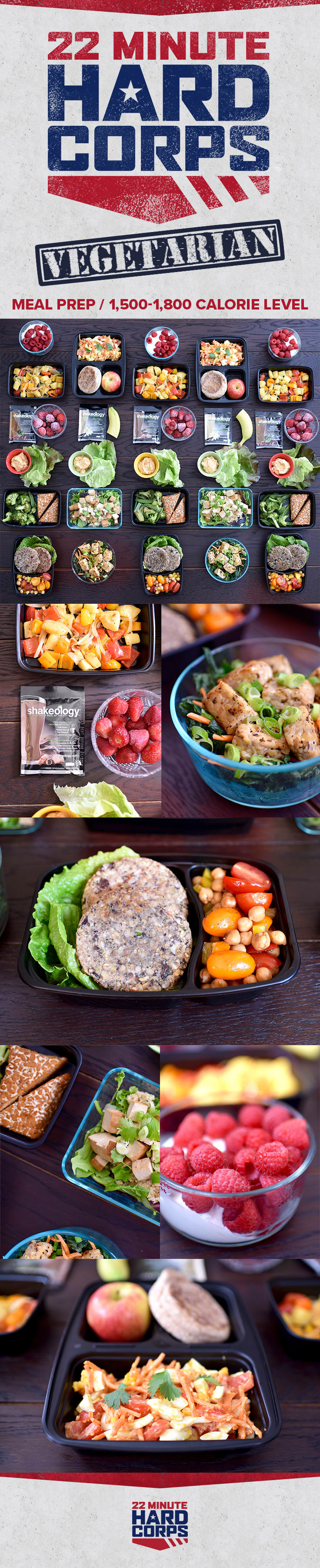 Vegetarian Meal Prep for 22 Minute Hard Corps 1,500-1,800 Calorie Level | BeachbodyBlog.com