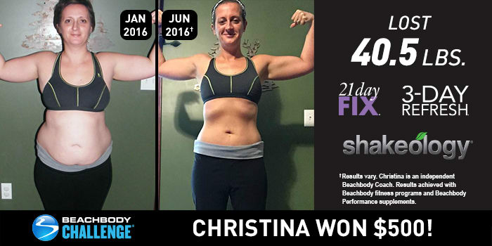 21 Day Fix Results: Christina Lost 40.5 Pounds and Won $500