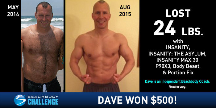 Beachbody Results: Dave Lost 24 Pounds and Won $500