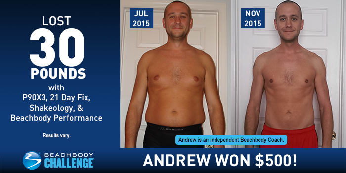 Beachbody Results Andrew Lost Pounds And Won Bodi