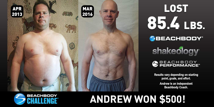 Beachbody Results: Andrew Lost 85.4 Pounds and Won $500!