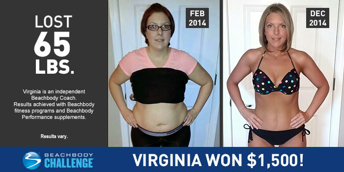 Beachbody Results: Virginia Lost 65 Pounds and Won $1,500!