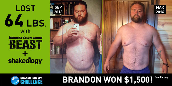 Body Beast Results Brandon Lost 64 Pounds BODi