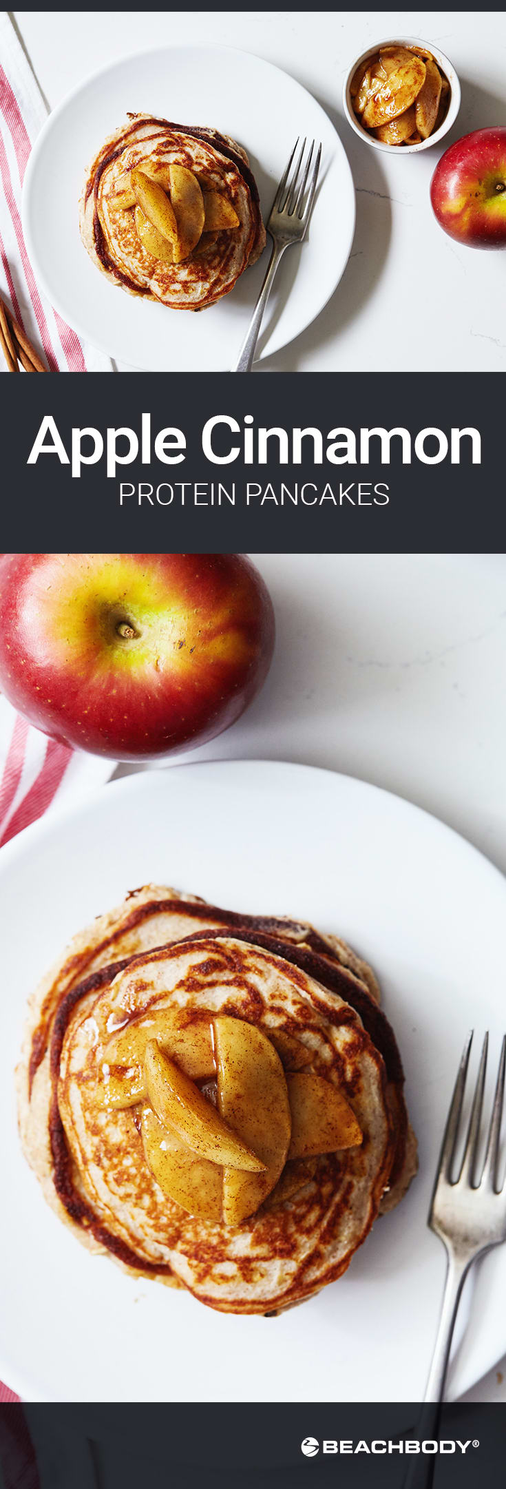 Apple Cinnamon Protein Pancakes