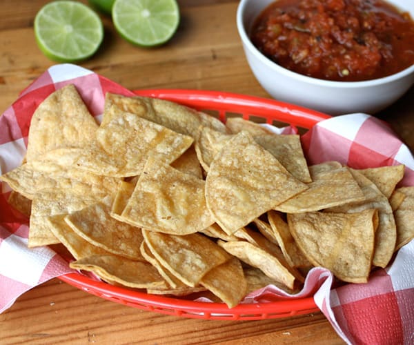 Baked corn tortilla chips