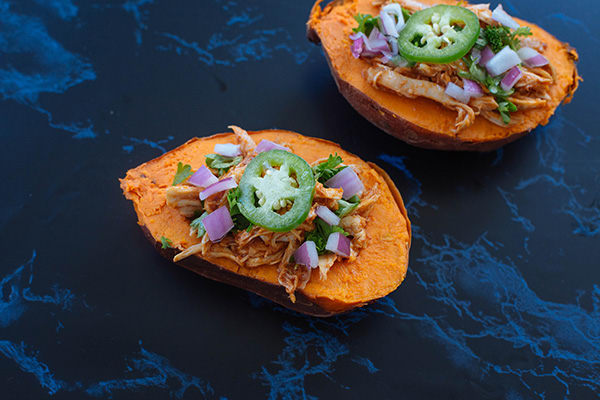 Barbecue Chicken Baked Sweet Potatoes Recipe | BeachbodyBlog.com 