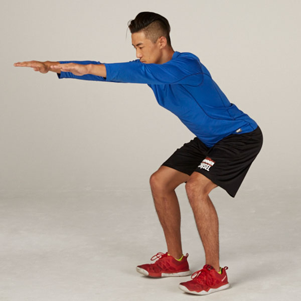 Basic Exercises for Knee Pain That Will Protect and Stabilize half squat