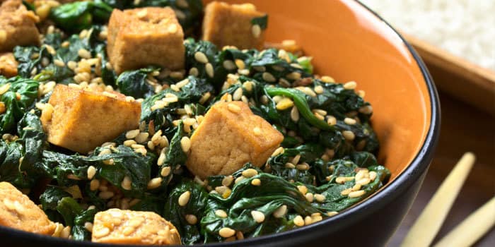 Spinach and Tofu Stir-Fry