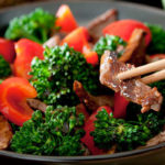This healthy Beef and Broccoli Beef Stir-Fry features crisp bell pepper, juicy top sirloin, and soy ginger glaze.