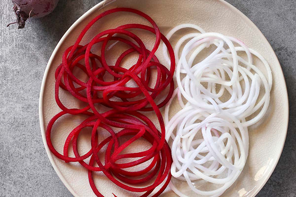 Spiralized beets