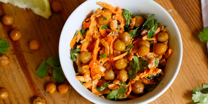Carrot and Spiced Chickpea Salad