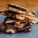 This sweet Chocolate Peanut Butter Quesadilla tastes like a decadent crepe featuring all-natural peanut butter and decadent dark chocolate.