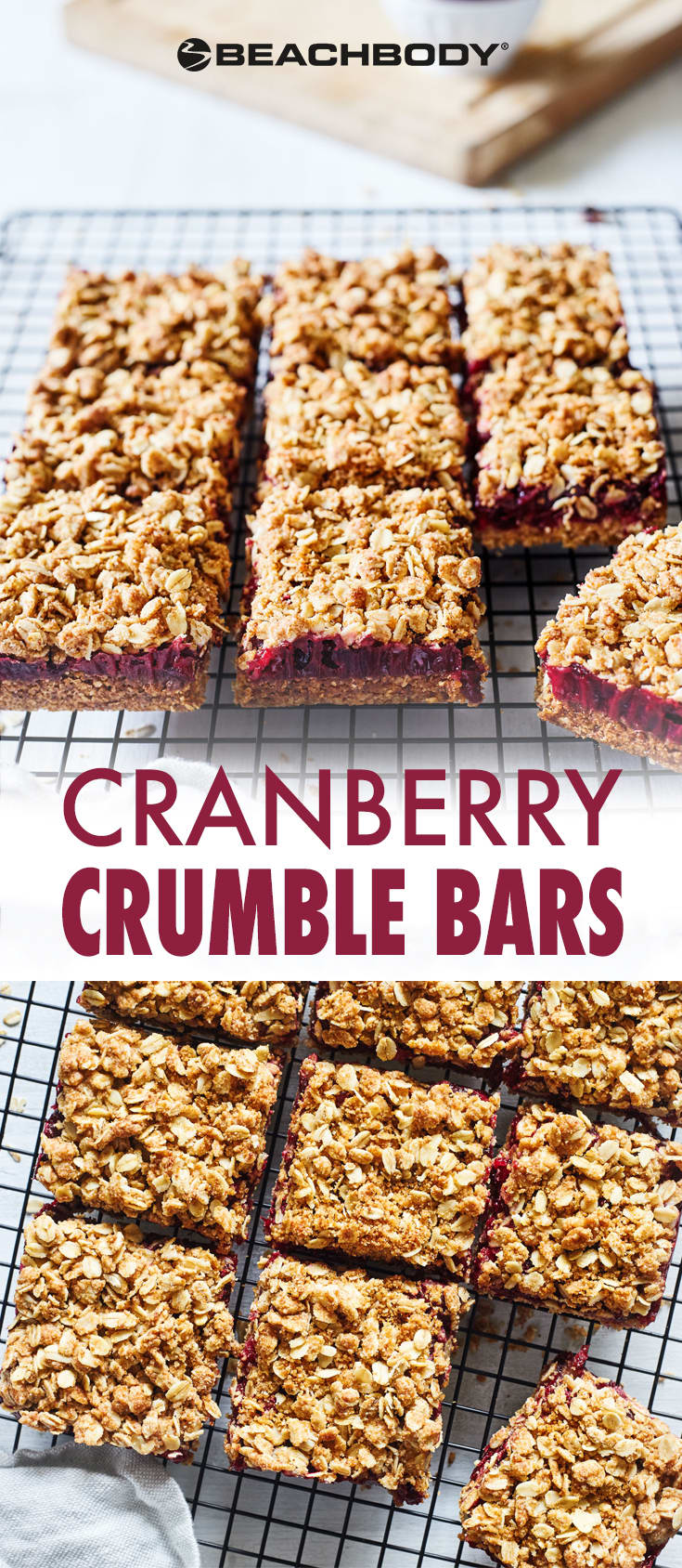These mouthwatering Cranberry Crumble Bars feature a sweet and tart cranberry orange filling on a dense pastry crust topped with crisp oats.