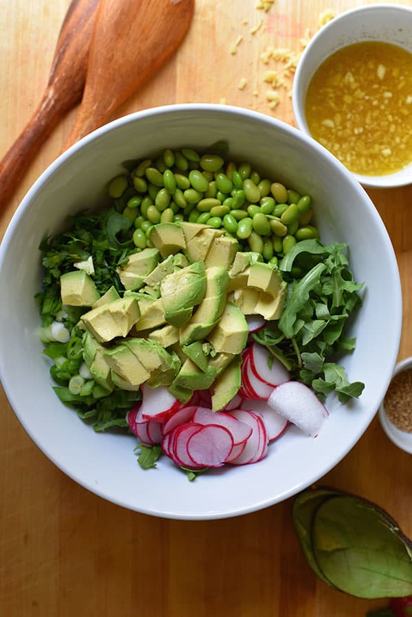 Edamame and Radish Salad with Avocado