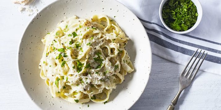 Healthier Fettuccine Alfredo
