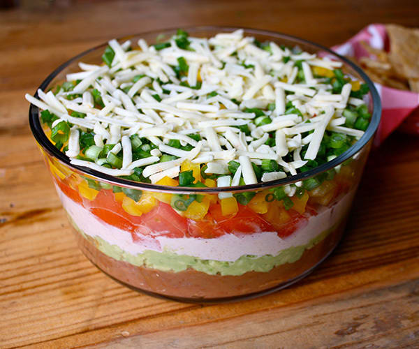 Healthier seven-layer dip