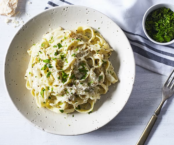 Healthier Fettuccine Alfredo