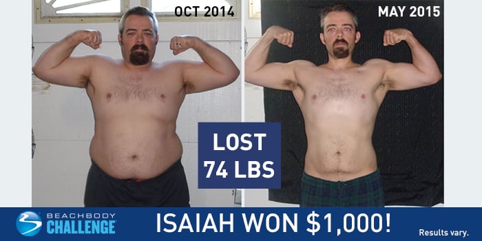 P90X Results Isaiah Lost 74 Pounds BODi